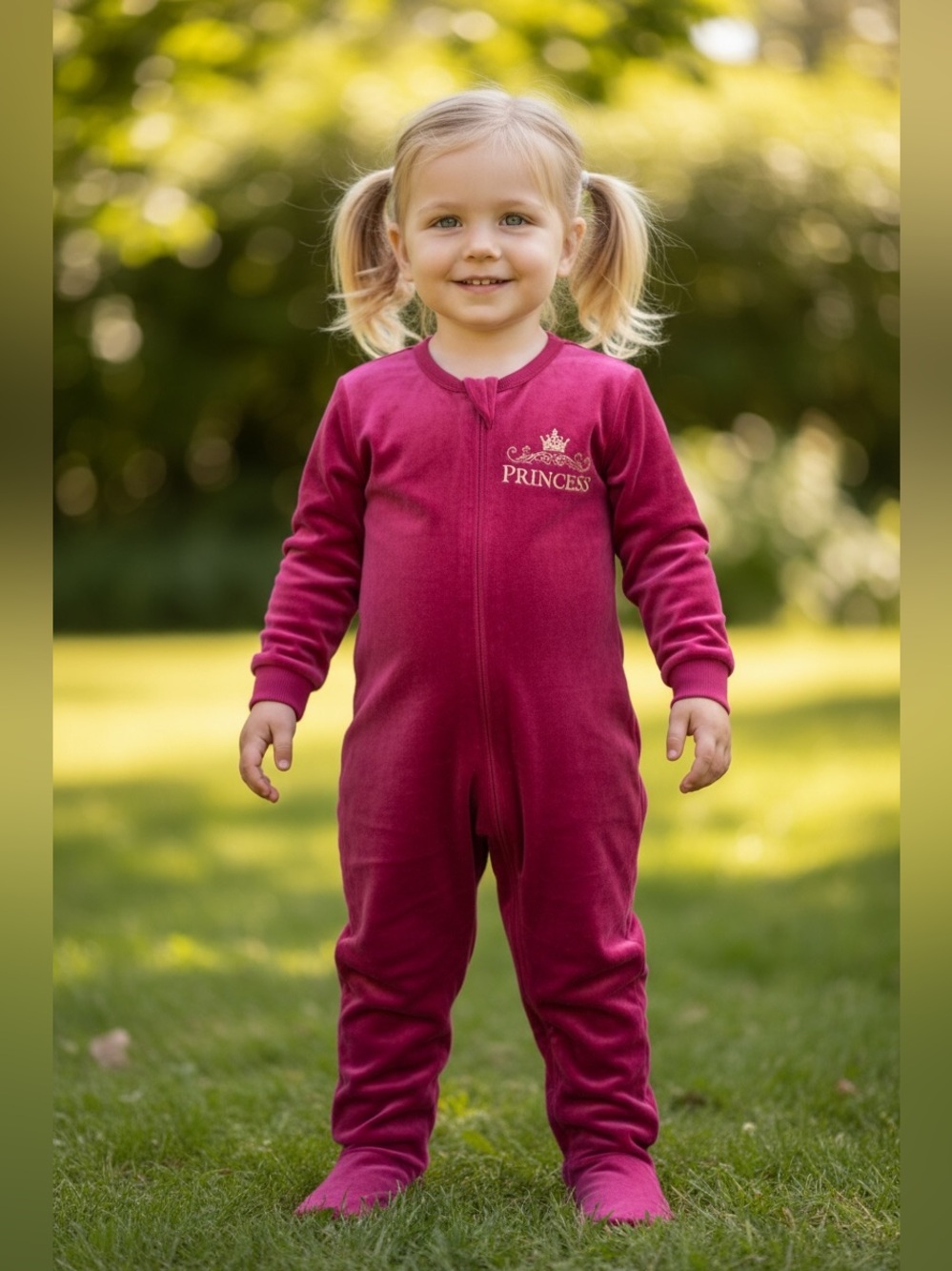 The Children's Place Velvet Footed Sleeper Pajamas 18 Months